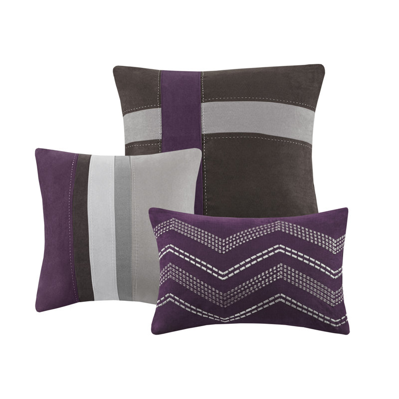 California King Purple Microfiber Comforter Set