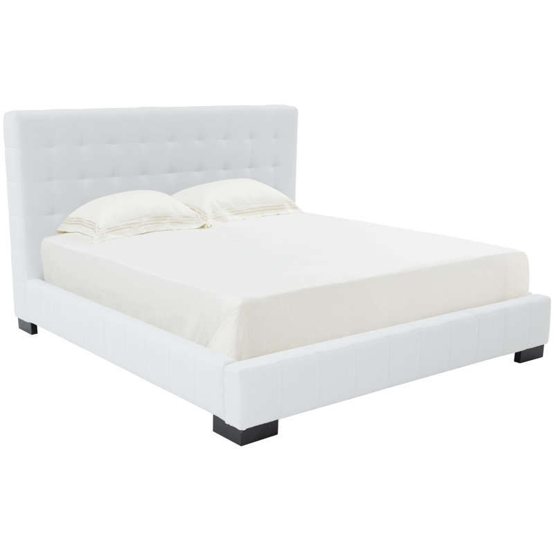 Elegant Vivaldi Queen Linen Upholstered Bed with Tufted Headboard