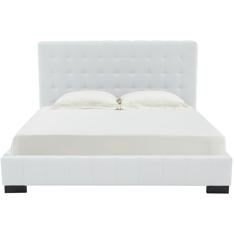 Elegant Vivaldi Queen Linen Upholstered Bed with Tufted Headboard