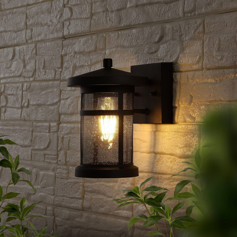 Sleek Black Powder-Coated Direct Wired Sconce Set of 2