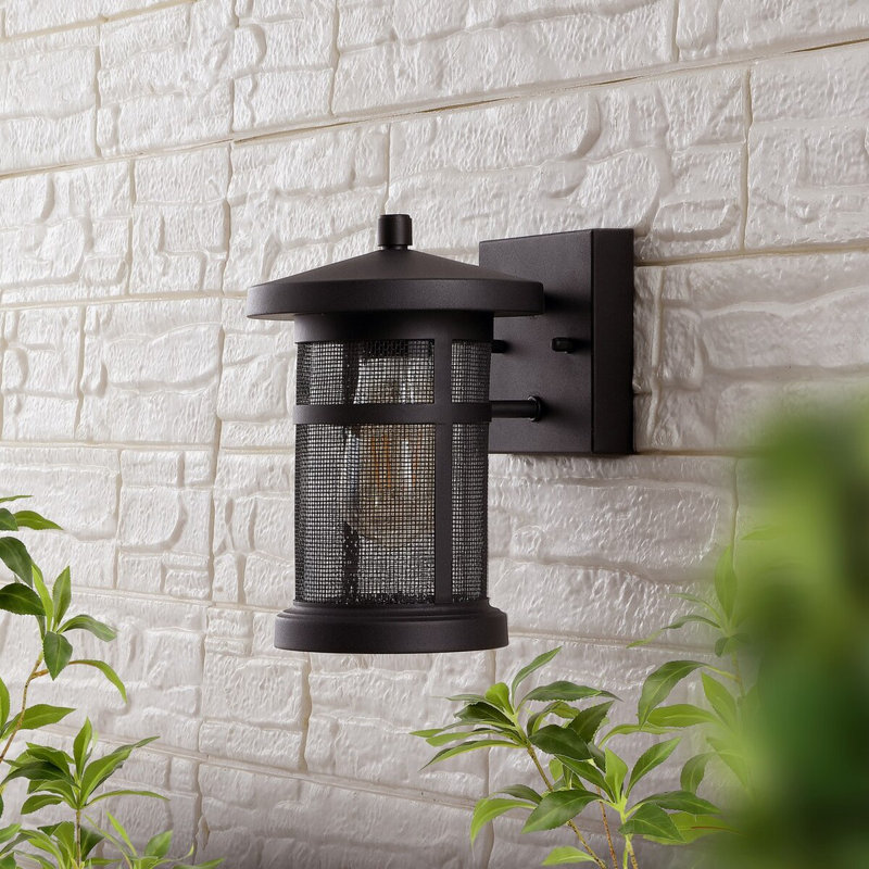 Sleek Black Powder-Coated Direct Wired Sconce Set of 2