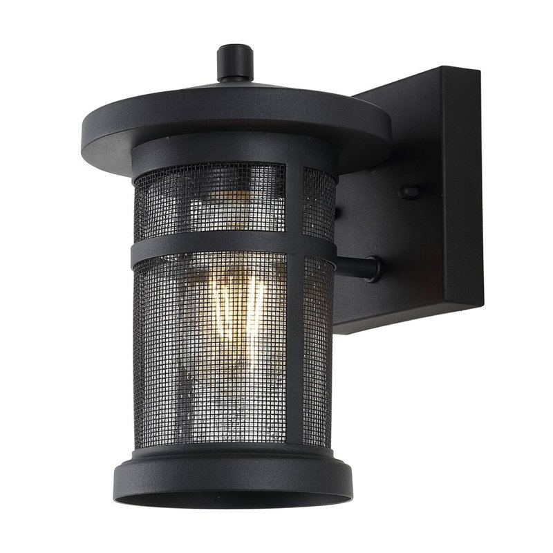 Sleek Black Powder-Coated Direct Wired Sconce Set of 2