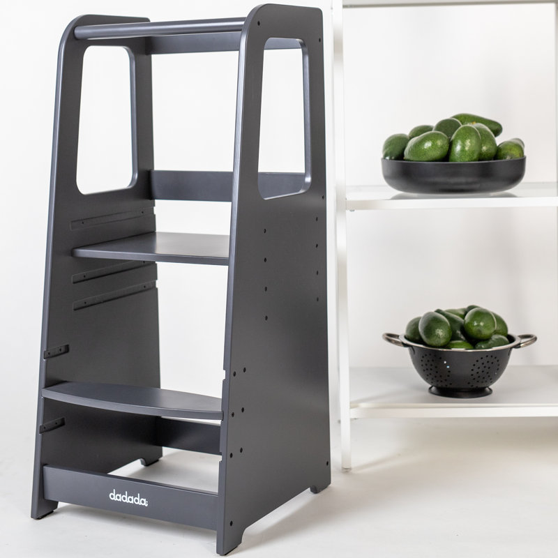 Natural Adjustable Beechwood Toddler Tower Stepping Stool
