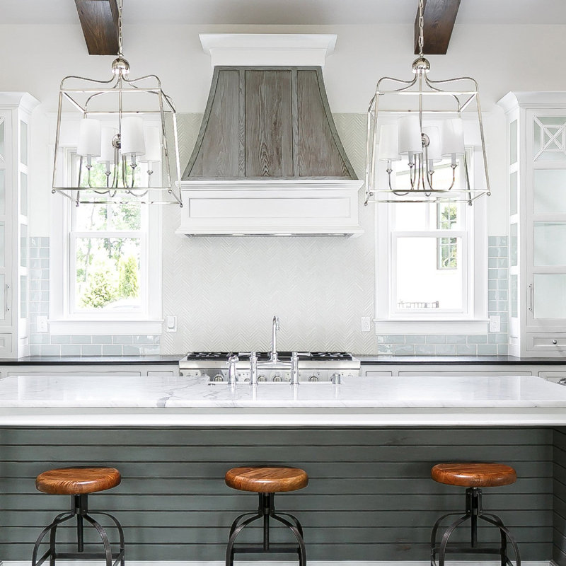 Elegant Sylvan Polished Nickel & Crystal 4-Light Chandelier
