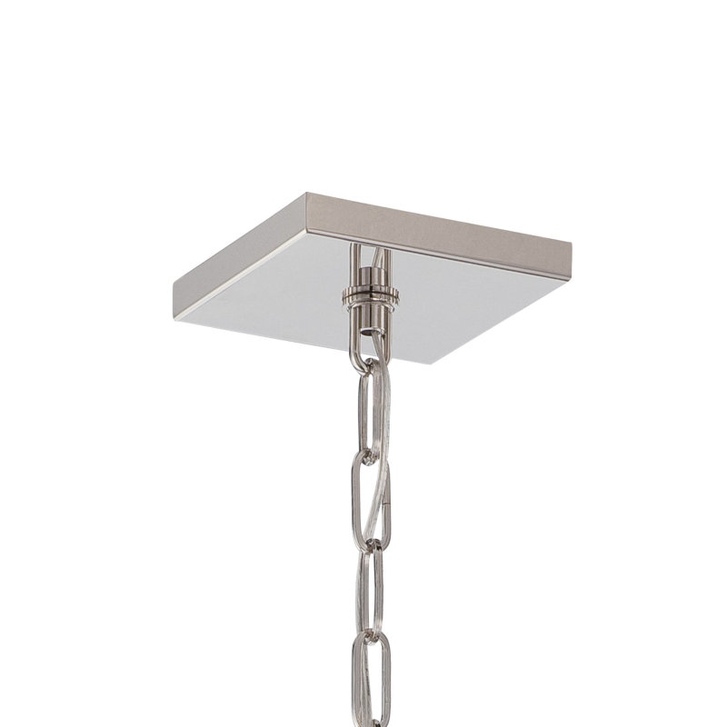 Elegant Sylvan Polished Nickel & Crystal 4-Light Chandelier