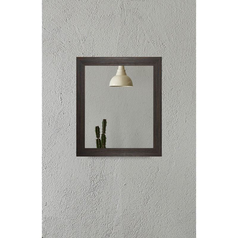 Espresso Wood Rectangular Vanity Wall Mirror 40.25" x 30.25"