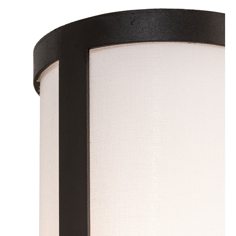 White Fabric Wrought Iron Table Lamp with Cylindrical Design