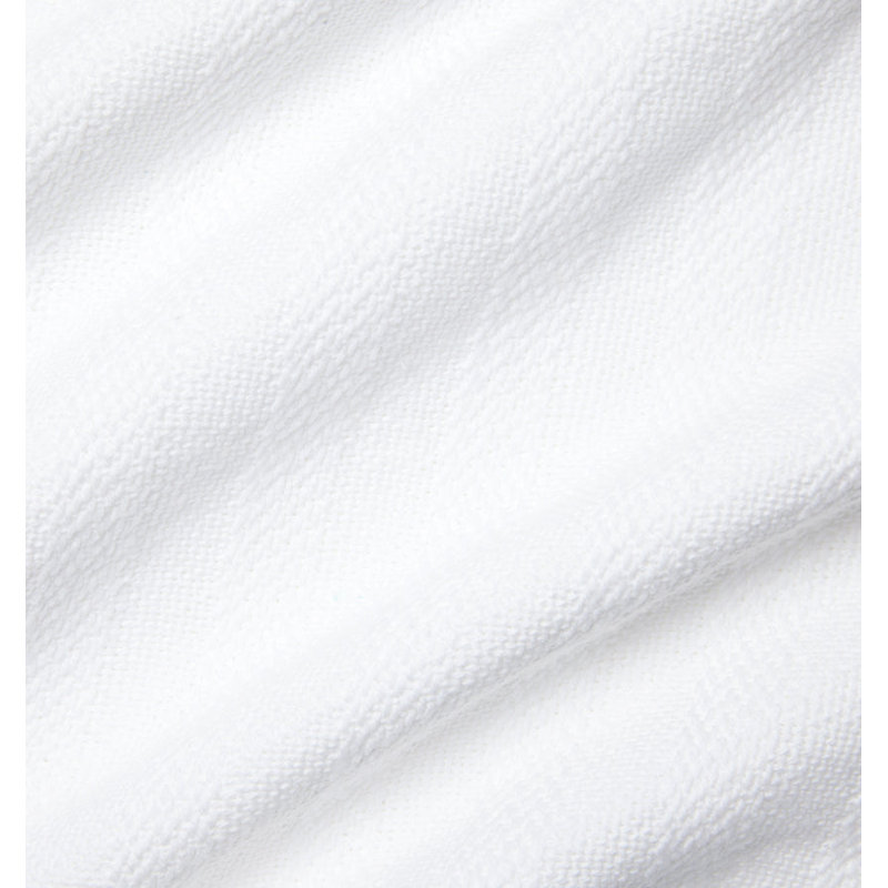 Tavira Sophisticated White Striped Cotton Full/Queen Blanket