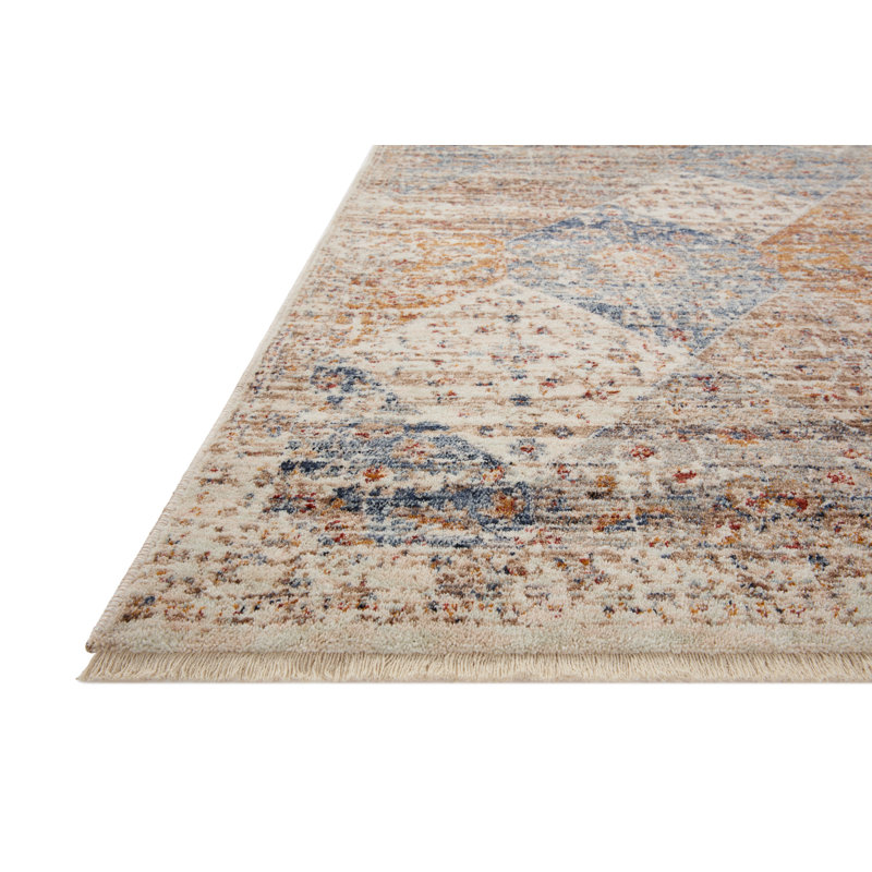 Sorrento Ivory and Multicolor Polyester Area Rug