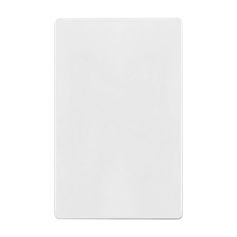 White Smooth Screwless 1-Gang Blank Wall Plate Set
