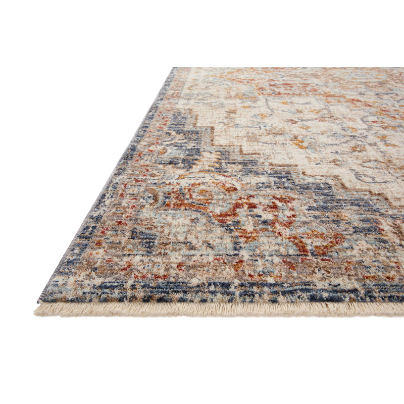 Sorrento Ivory Vintage-Inspired Stain-Resistant 3'11" x 5'7" Area Rug