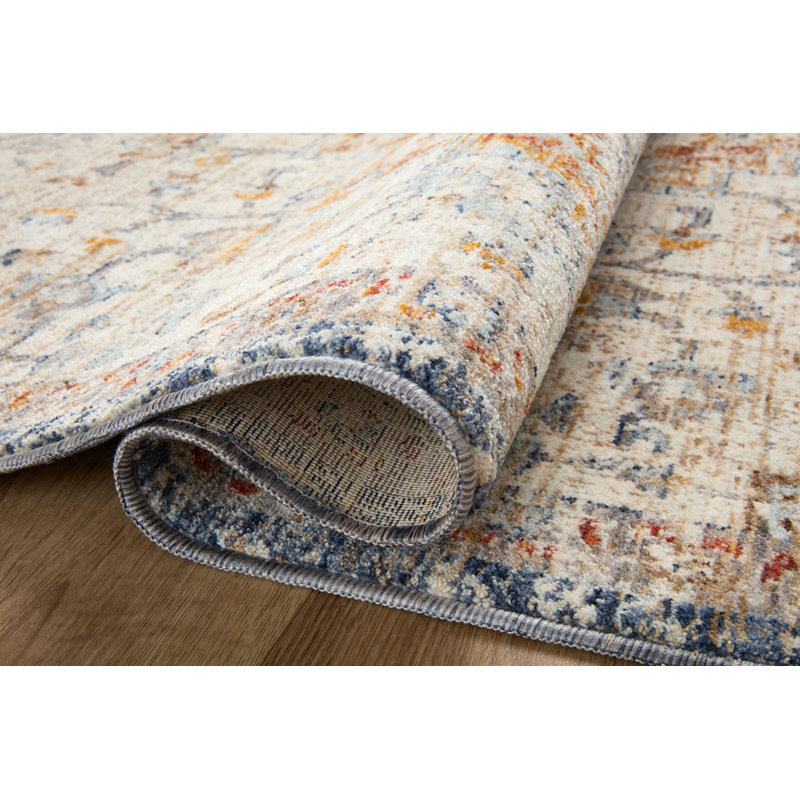 Sorrento Ivory Vintage-Inspired Stain-Resistant 3'11" x 5'7" Area Rug