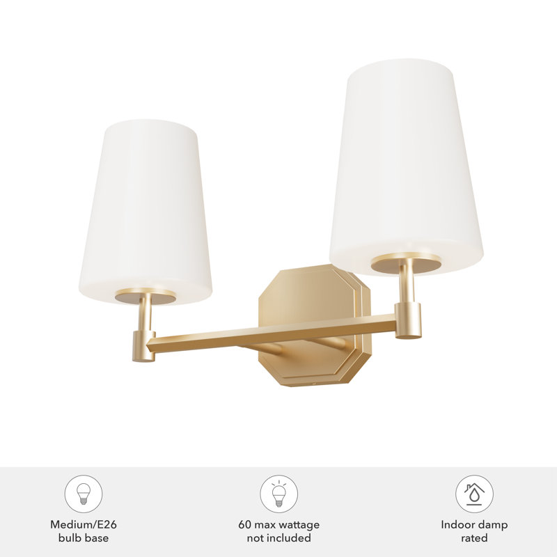Nolita Alturas Gold 16" Outdoor Dimmable Vanity Light