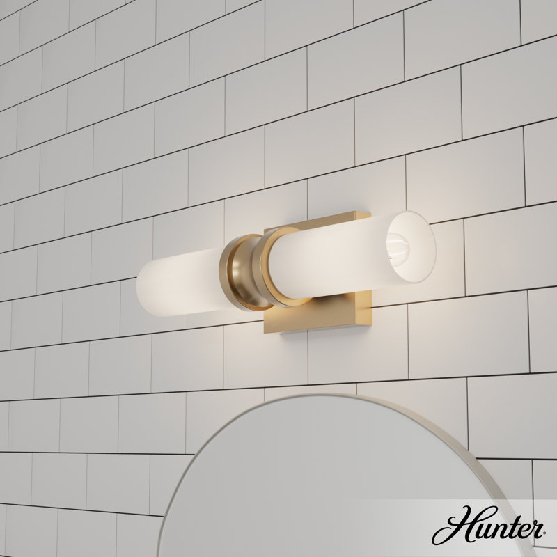 Alturas Gold & White 16" Outdoor Dimmable Vanity Light