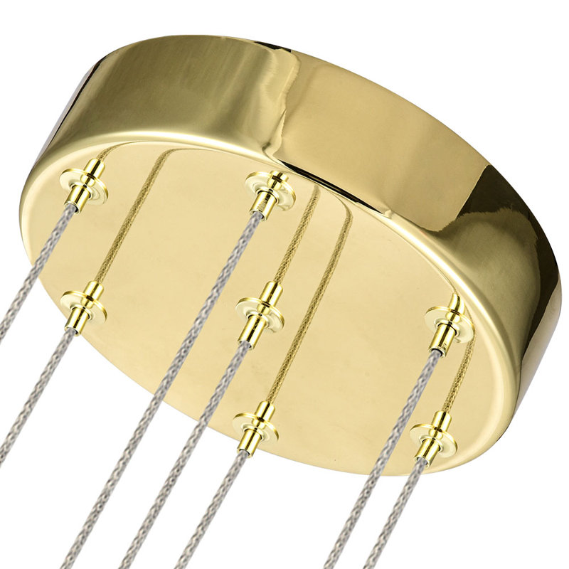 Venezia Champagne Glass Teardrop LED Chandelier in Gold