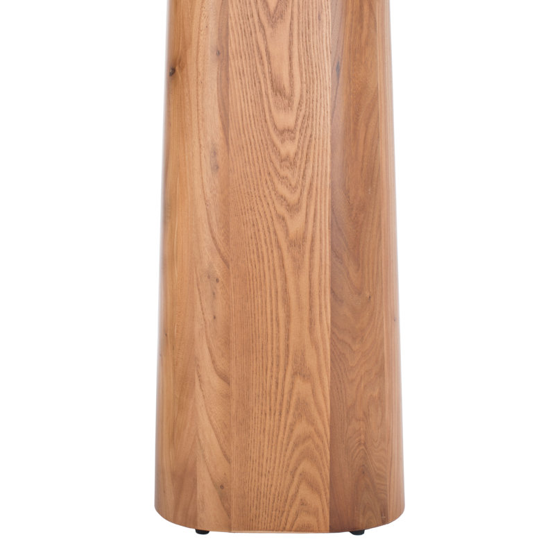 Ryllae 50'' Elm Wood and Metal Console Table with Glass Storage