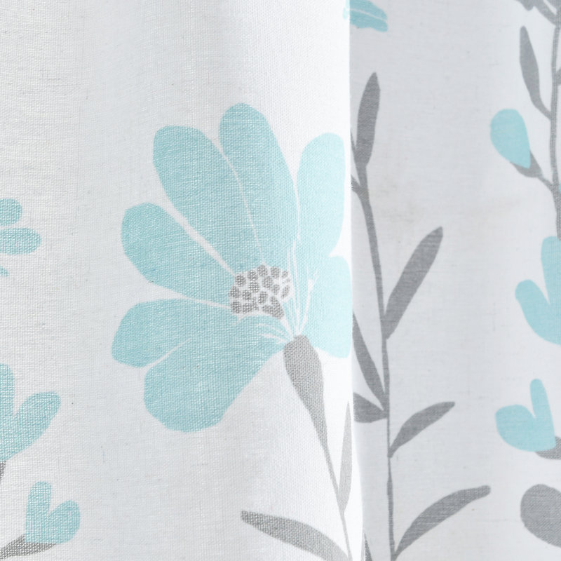 Aprile Blue Gray Floral Linen Blend Kitchen Tiers