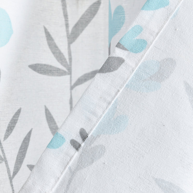 Aprile Blue Gray Floral Linen Blend Kitchen Tiers
