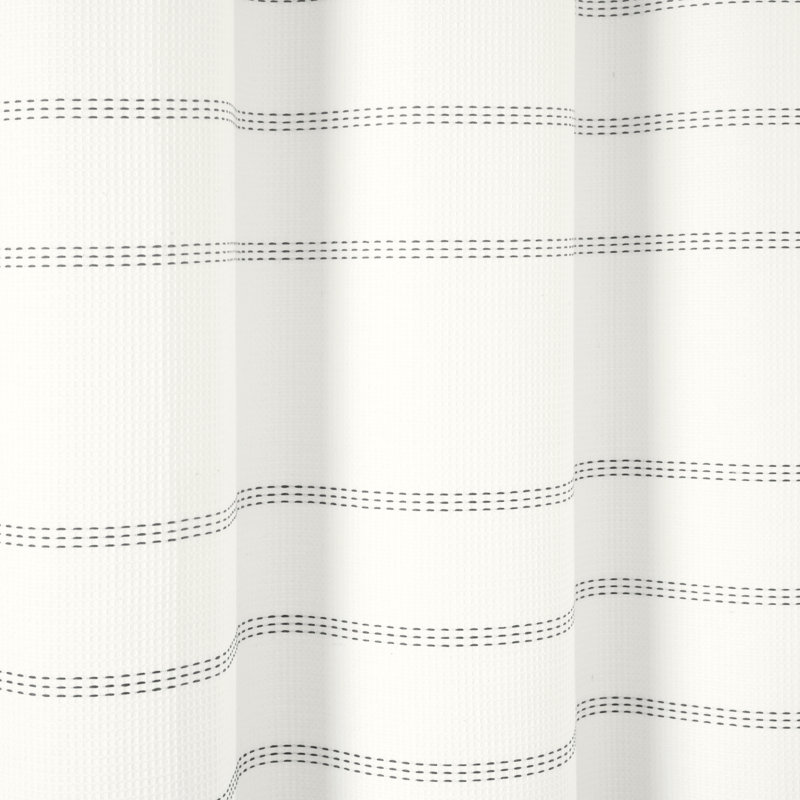 Modern Galaxy Waffle Woven Cotton Blend Shower Curtain 72" x 72" White and Gray