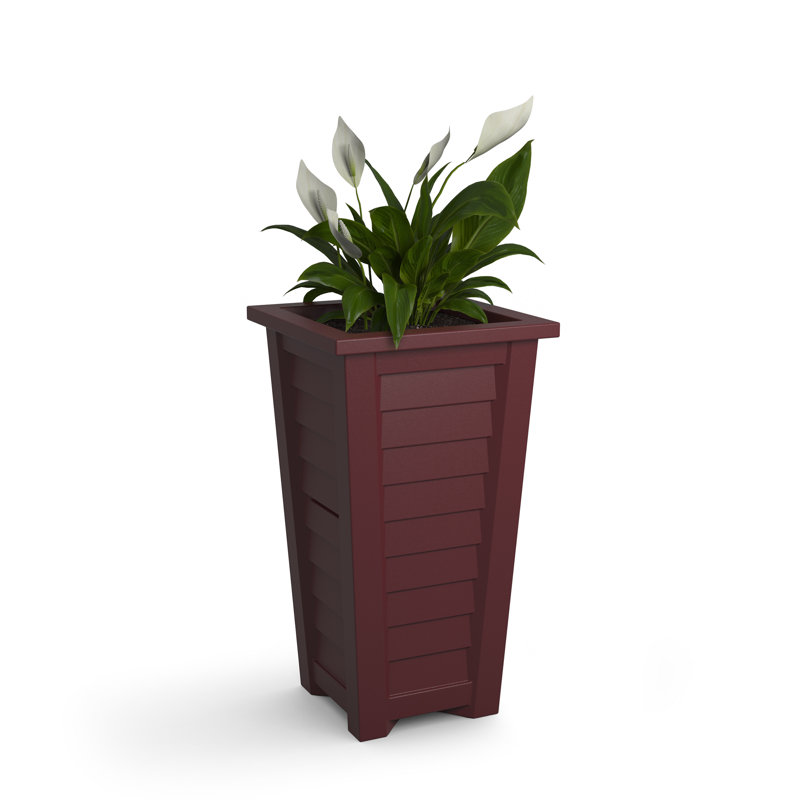 Cranberry Red 28" Square Outdoor Planter with Water Reservoir