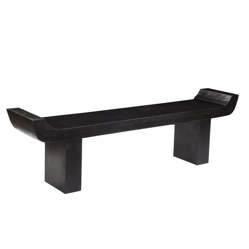 Solid Mango Wood Sled Leg Bedroom Bench