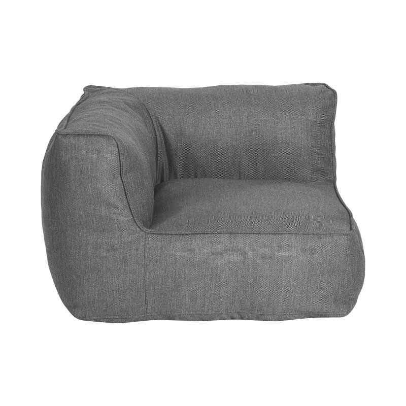 Coal Gray Olefin Upholstered Corner Patio Chair