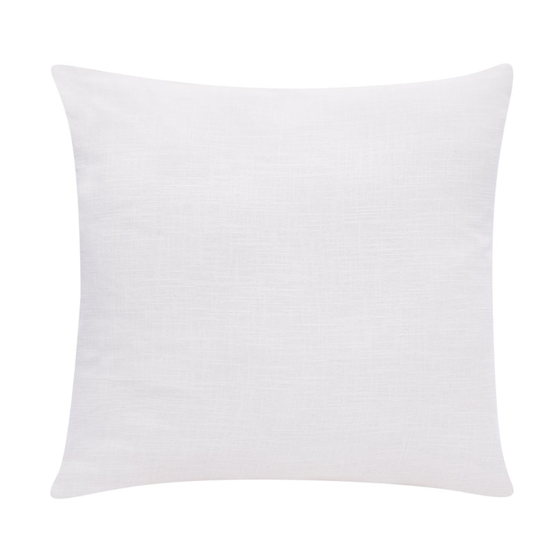 Yellow and Multicolor Cotton Embroidered Square Throw Pillow