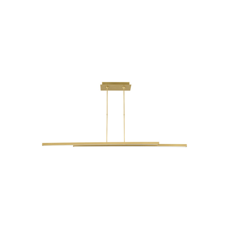 Stagger 2 - 60" LED Linear Pendant in Natural Brass