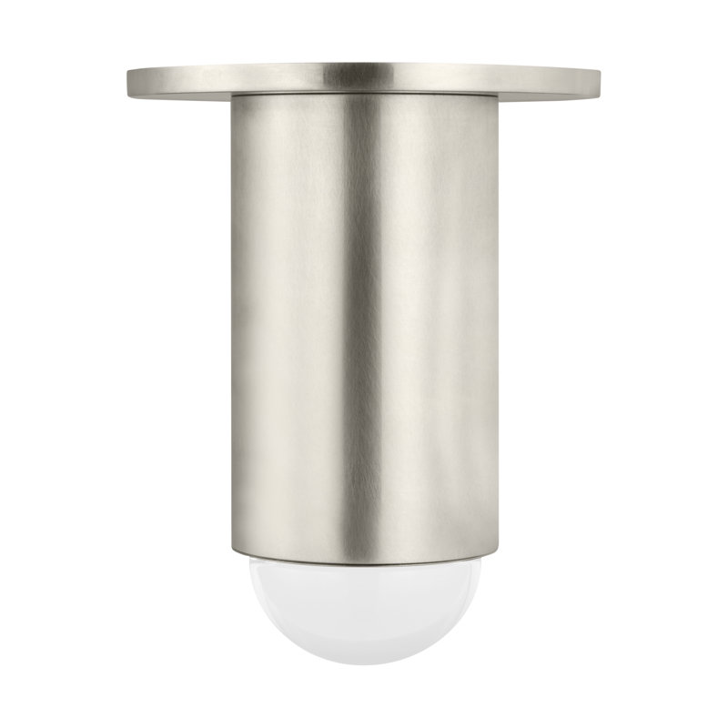 Antique Nickel LED Flush Mount with Crystal Shade