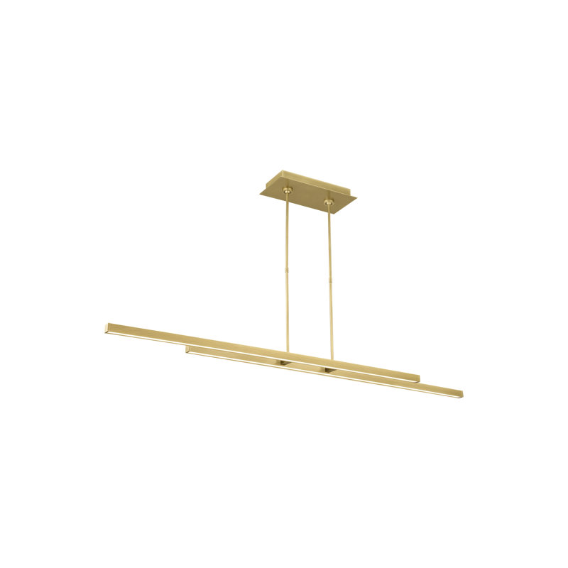 Stagger 2 - 60" LED Linear Pendant in Natural Brass