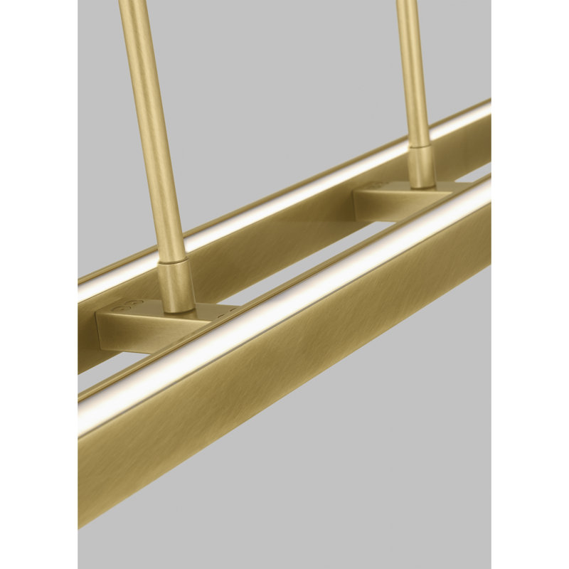 Stagger 2 - 60" LED Linear Pendant in Natural Brass