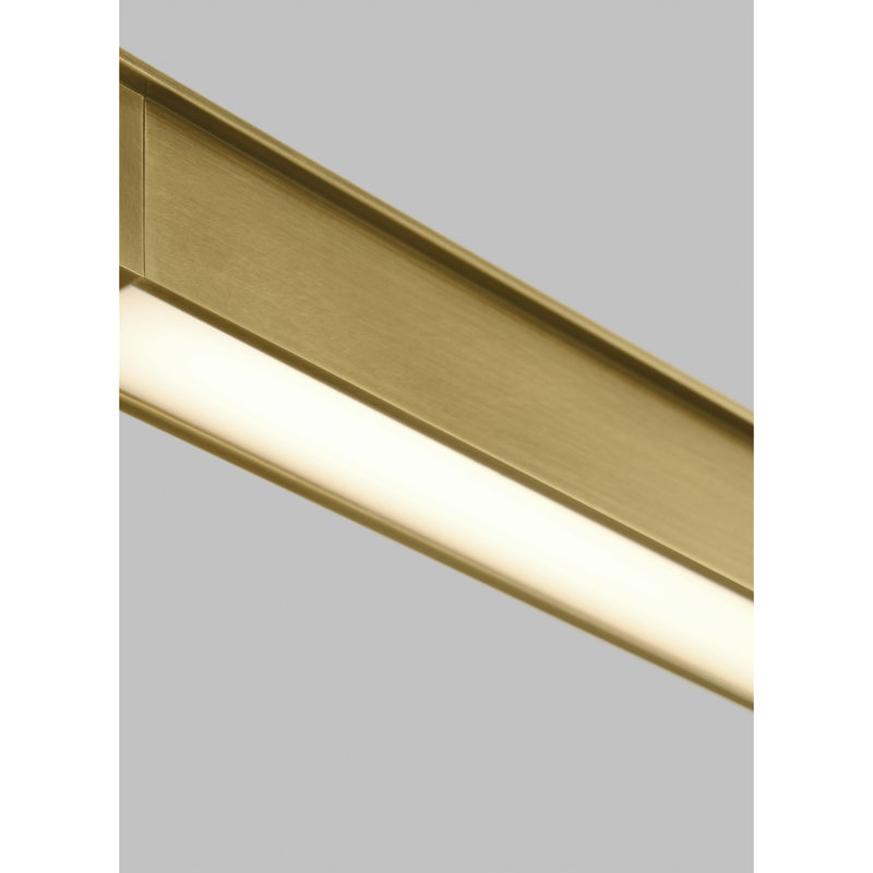 Stagger 72" Sleek LED Linear Pendant in Natural Brass
