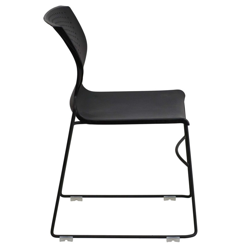 Hercules 661 lb. Capacity Gray Full Back Stacking Metal Chair
