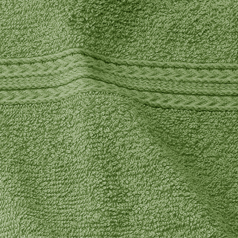 Terrace Green 12 Piece 100% Cotton Towel Set