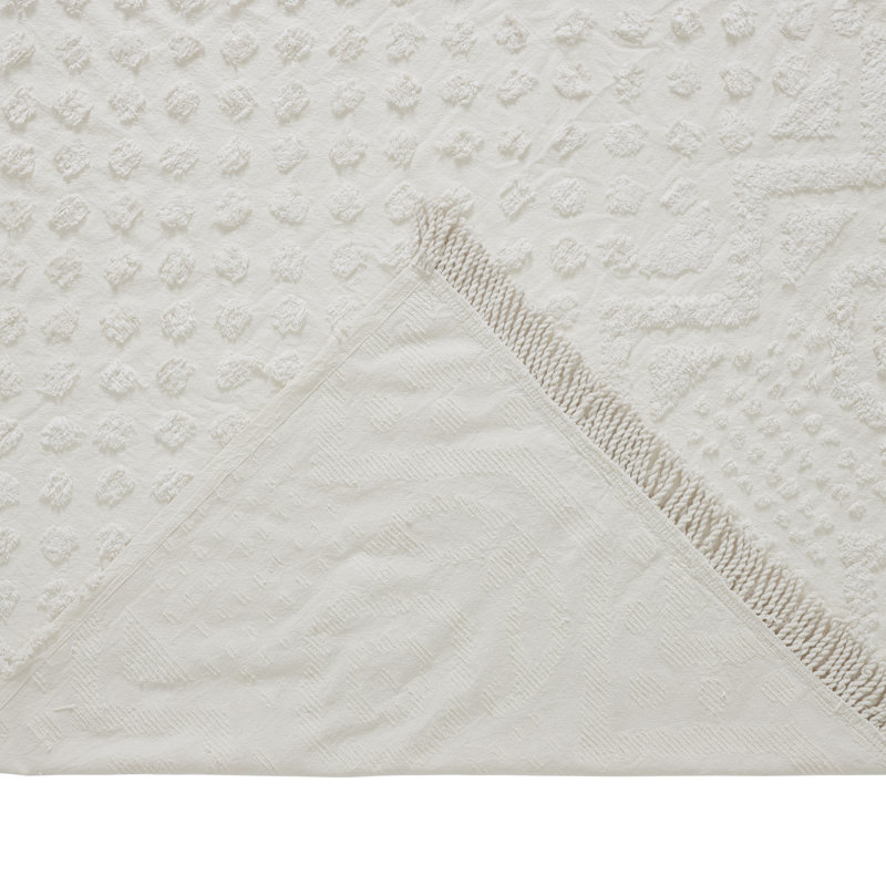 Ivory Twin Cotton Chenille Bedspread