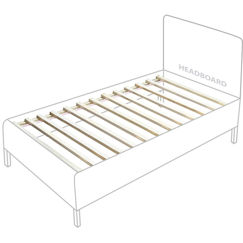 Black Ash Wood Twin Bed with Cane Headboard