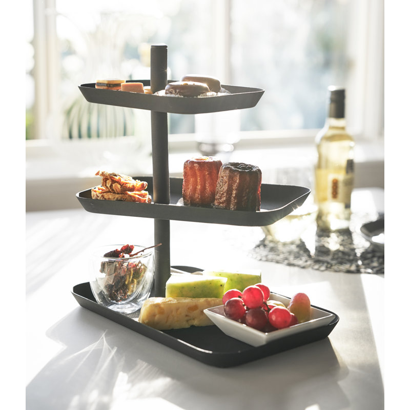 Elegant Ceramic 3-Tier Dessert & Appetizer Stand