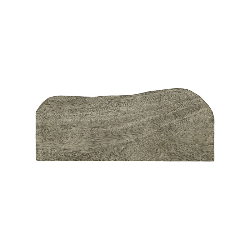 Large Gray Stone Live-Edge Floating Wall Shelf