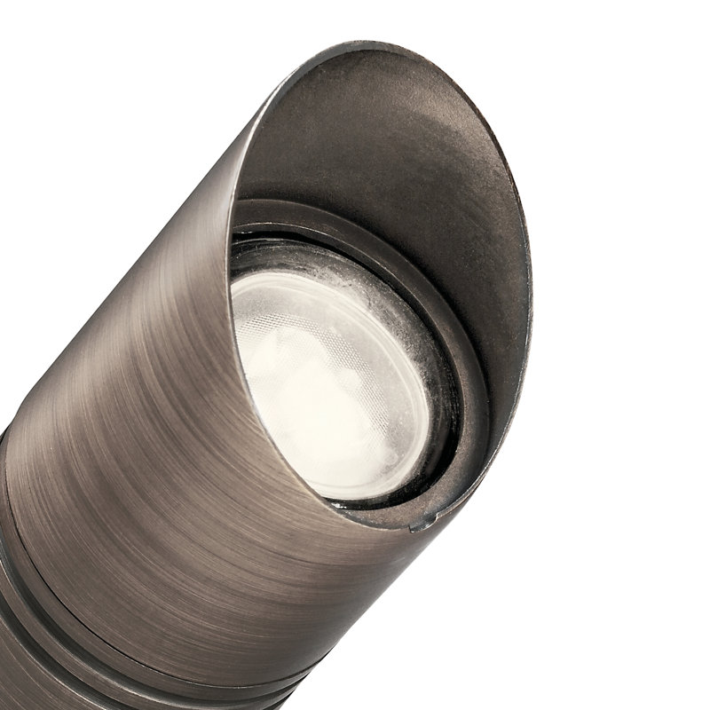 Sleek 12V Modern Brass Floor Accent Light in Centennial Brass
