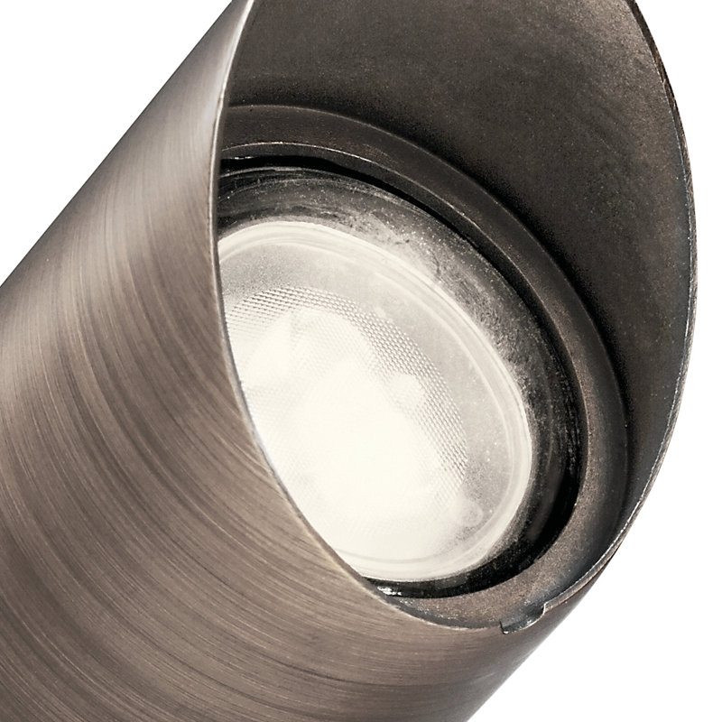 Sleek 12V Modern Brass Floor Accent Light in Centennial Brass