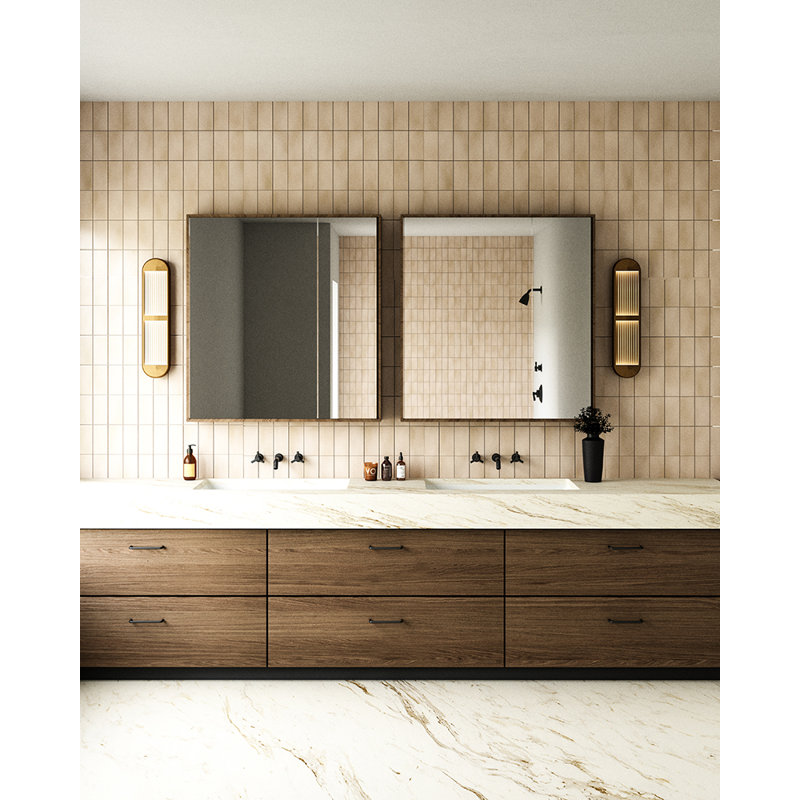 Polished Nickel Ribbed Acrylic LED Bath Bar