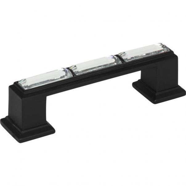 Elegant Brushed Nickel Crystal Bar Pull 3" with Mounting Hardware