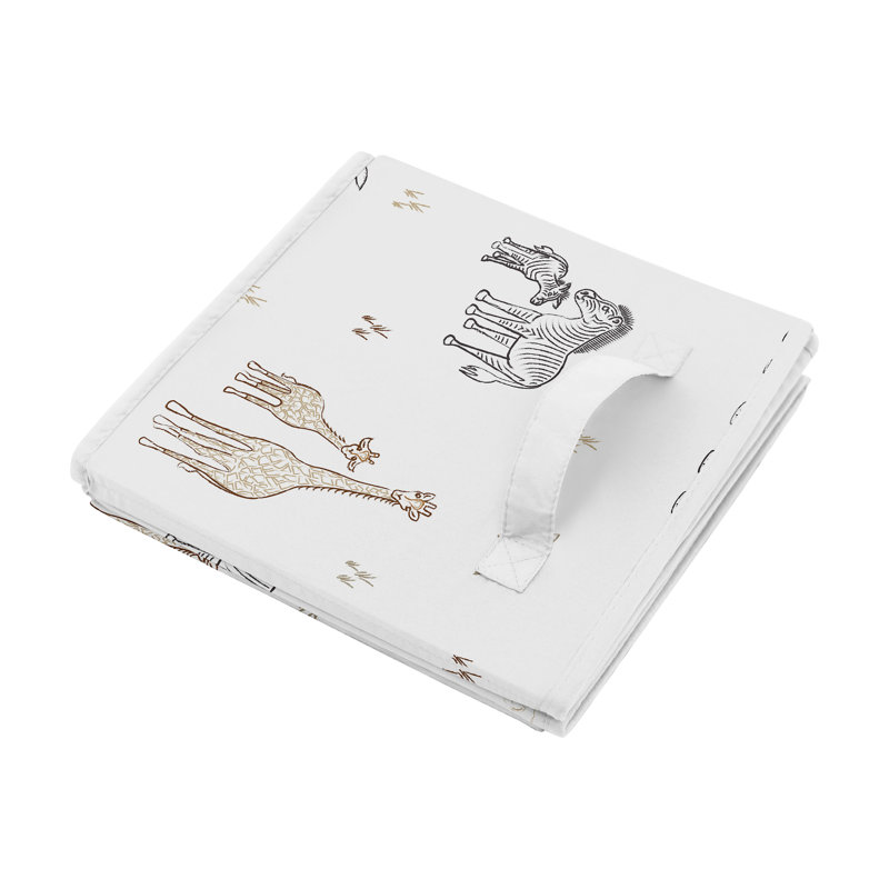 Multicolor Jungle Safari Animals Foldable Fabric Storage Cubes