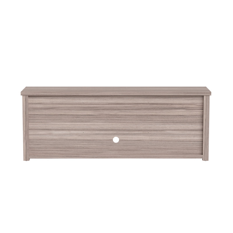 Sheffield 65" Gray Wash Oak TV Stand with Glass Doors