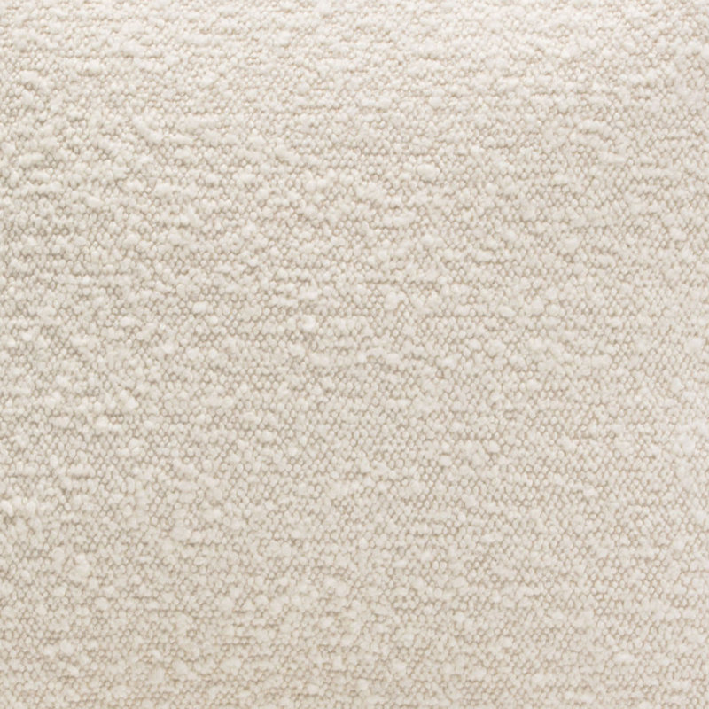Eucalyptus Solid Wood Barrel Swivel Chair in Bone Boucle