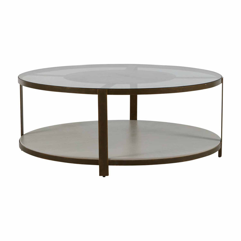 Marlon Brushed Copper and Black Marble Coffee Table