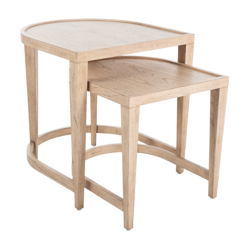 Dustin Natural Blonde Wood Nesting End Tables