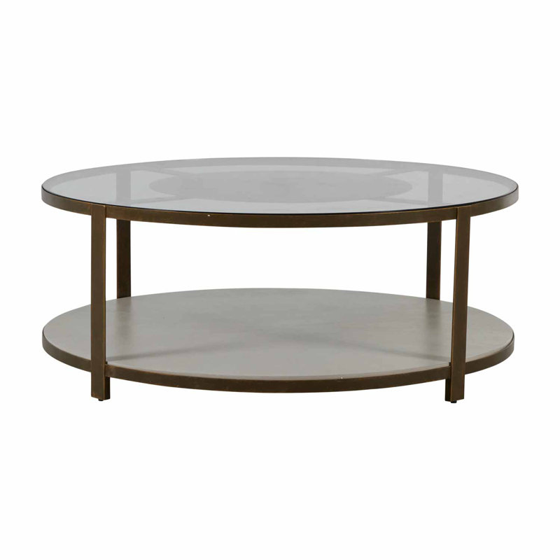 Marlon Brushed Copper and Black Marble Coffee Table