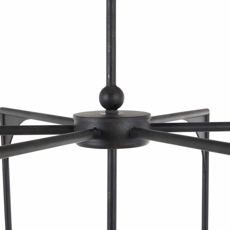 Antique Bronze and Gold 6-Light Candle Chandelier