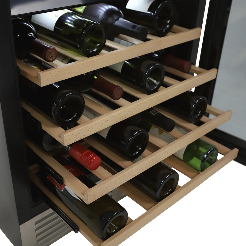 Avanti 46 Bottle Dual-Zone Designer Wine Cooler with Wooden Shelves